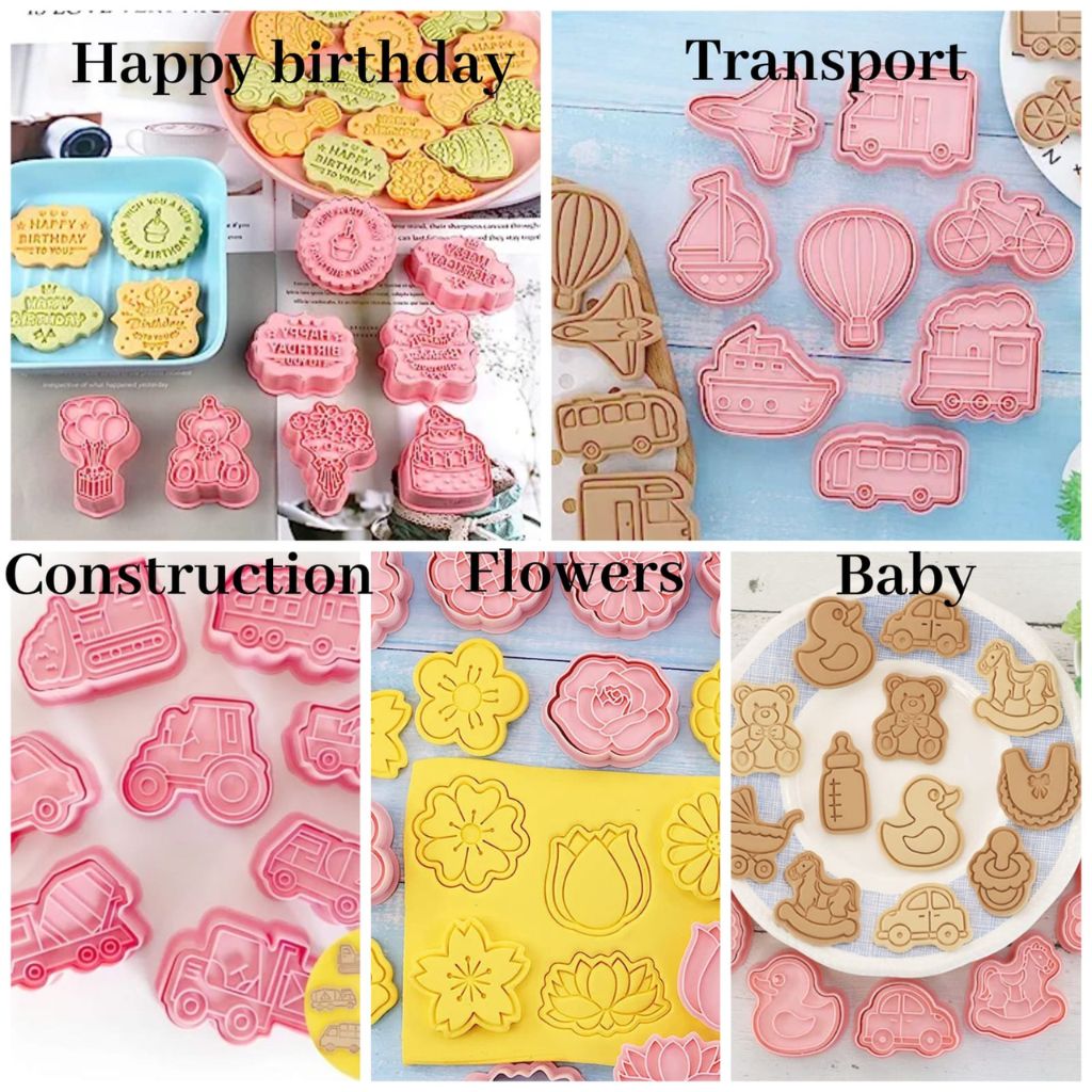 8pc Cookie Cutter With Stamp