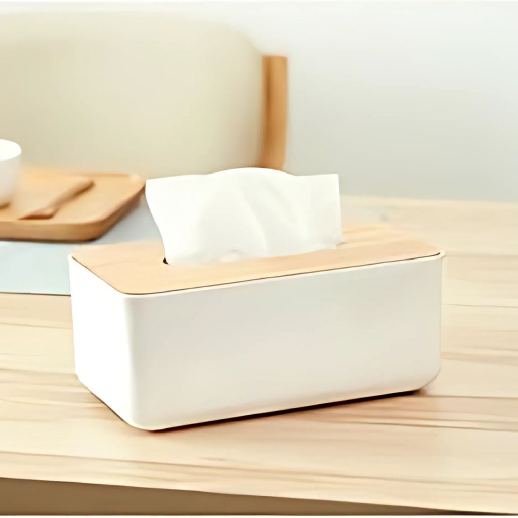 Bamboo Lid Tissue Box