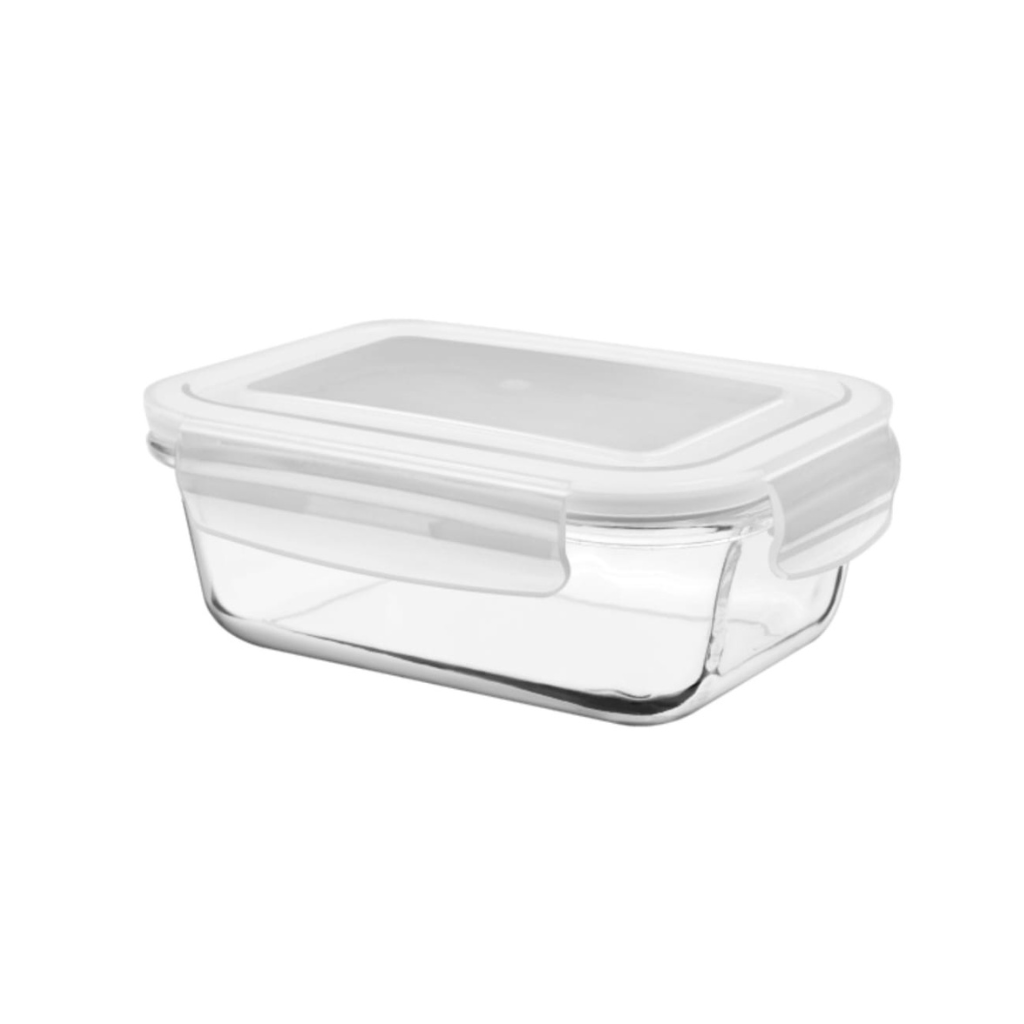 Rectangle Glass Container With Clip Lid