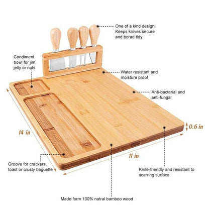 Large Cheese Board with Knife Stand 