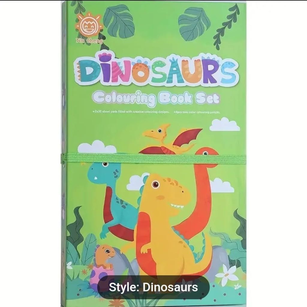 Kids colouring book set-Dinosaur