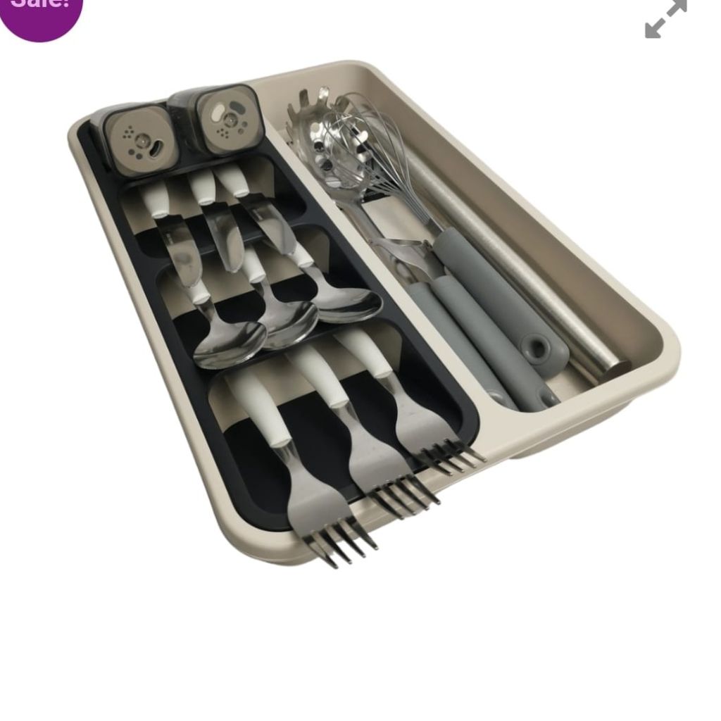 Grey Cutlery Holder 