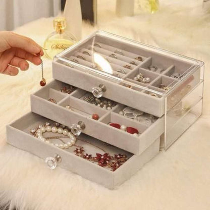 Luxury Acrylic 3 Draw Jewelry Organizer