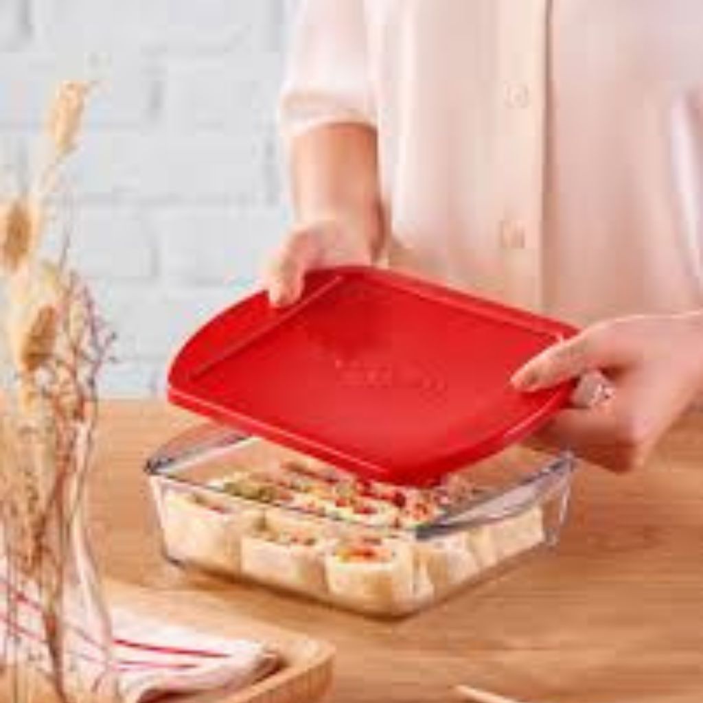 Cuisine Airtight Glass Storage With Flaps- 3.3L