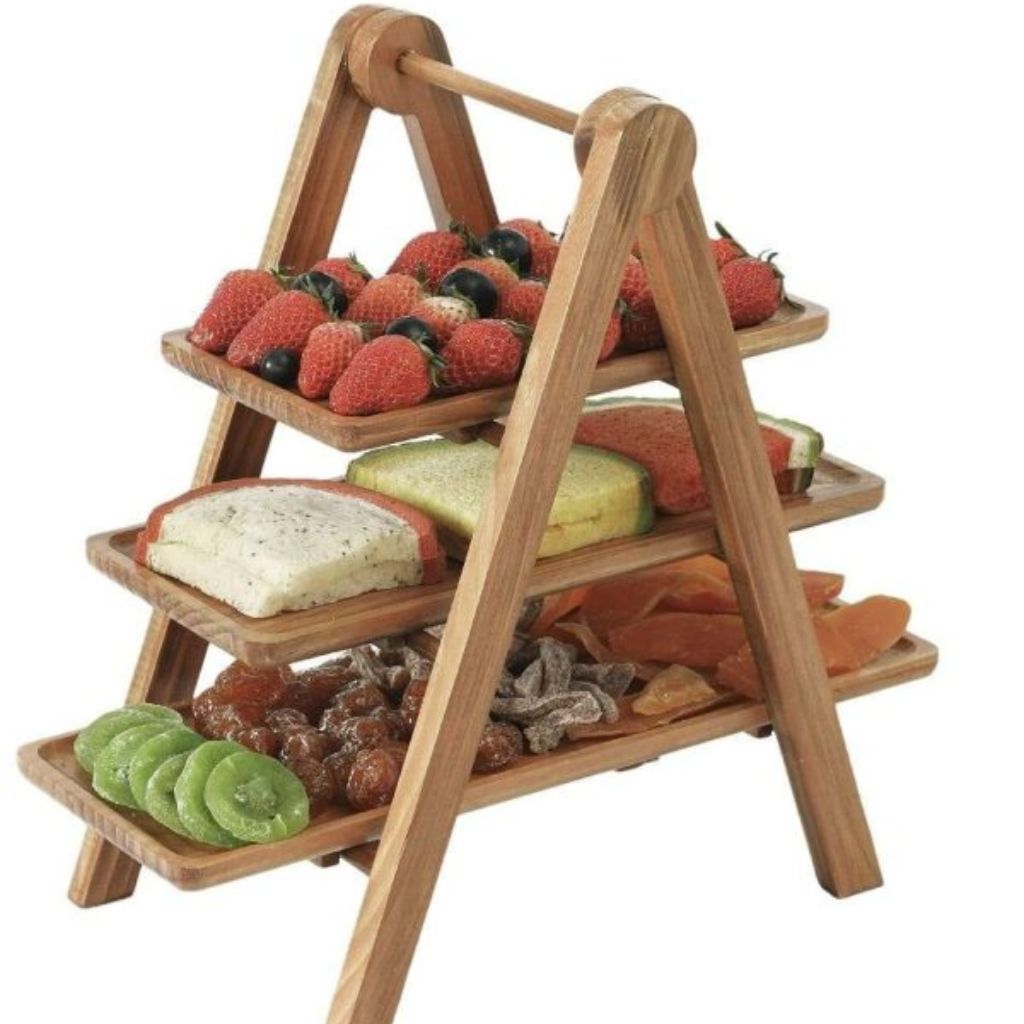 3 Tier Bamboo Serving Tray