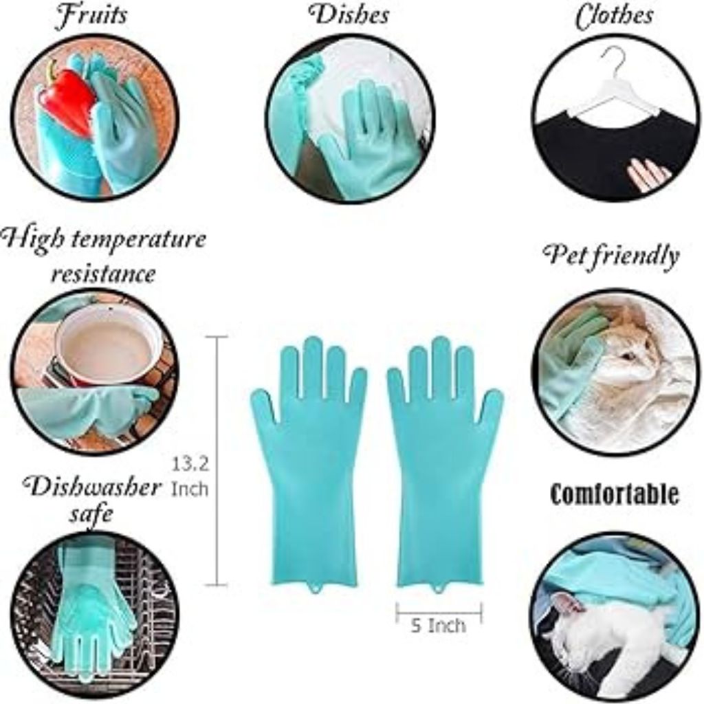 Silicone Wash Gloves 