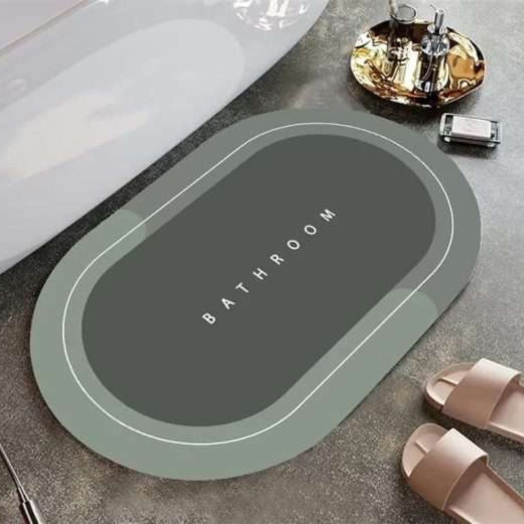 Oval Rubber Non Slip Bathroom Mat 