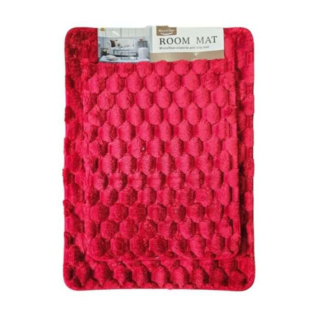 2pc Non Slip Plush Bathroom Mat 