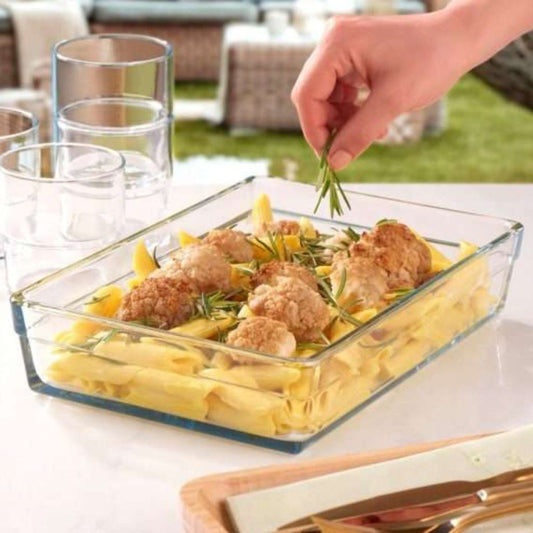 Broart Rectangular Borosilicate Glass Casserole