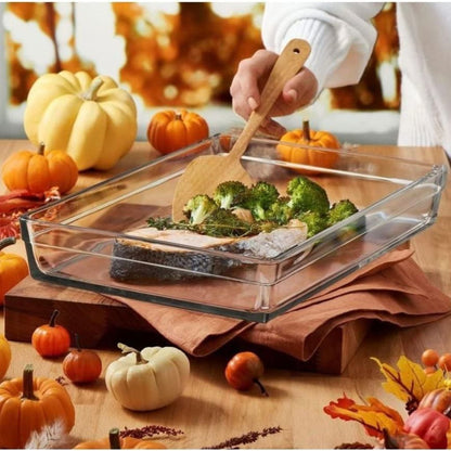 Broart Rectangular Borosilicate Glass Casserole