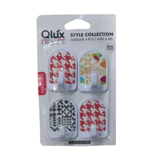 Qlux 4pc Self Adhesive Hooks