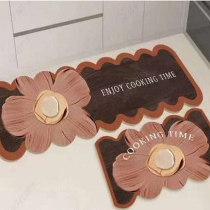 New Range 2pc Diatomite Kitchen Mats - Flower Mats