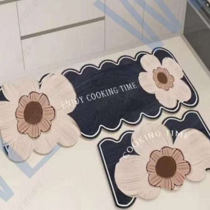 New Range 2pc Diatomite Kitchen Mats - Flower Mats