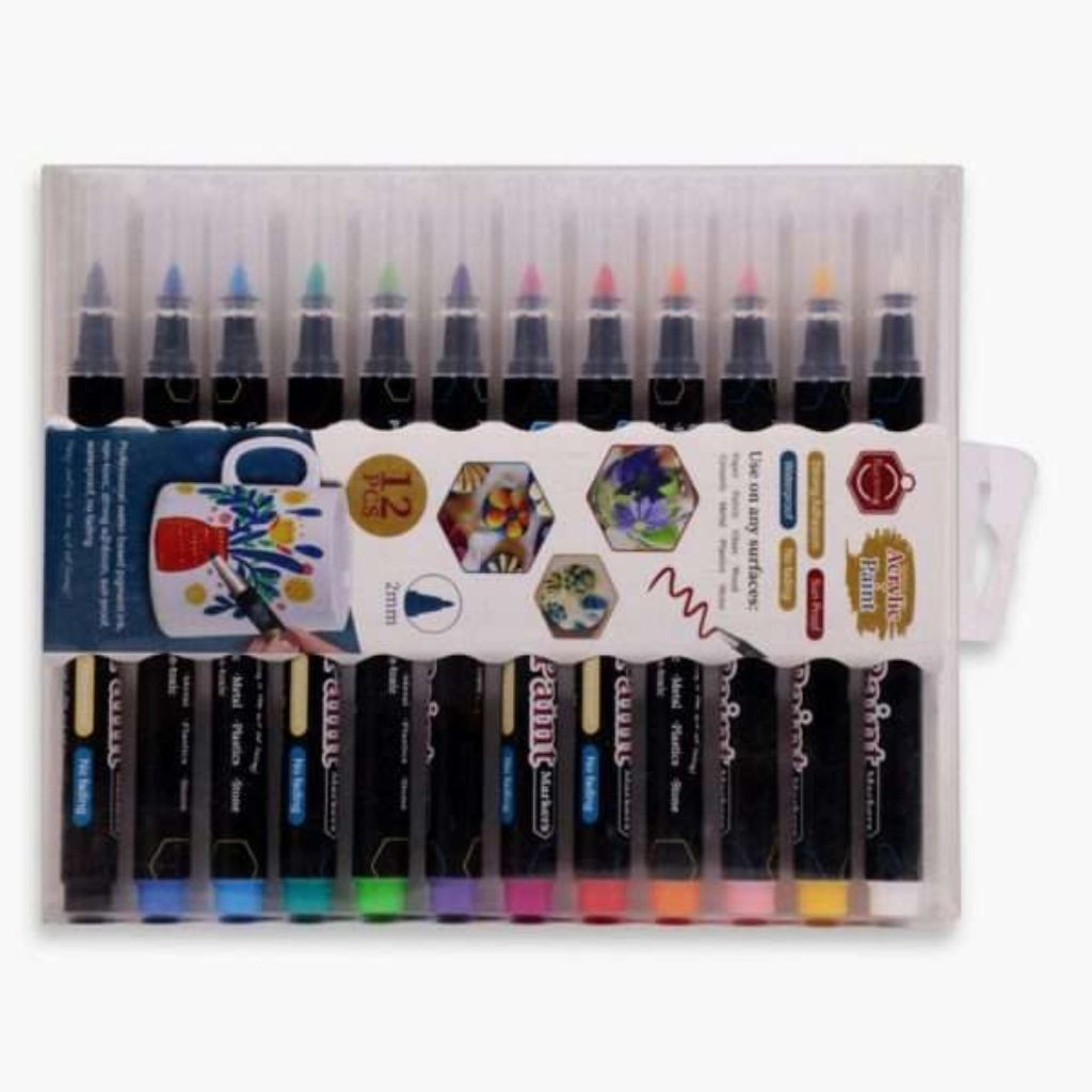 12 Pc Acrylic Paint Marker