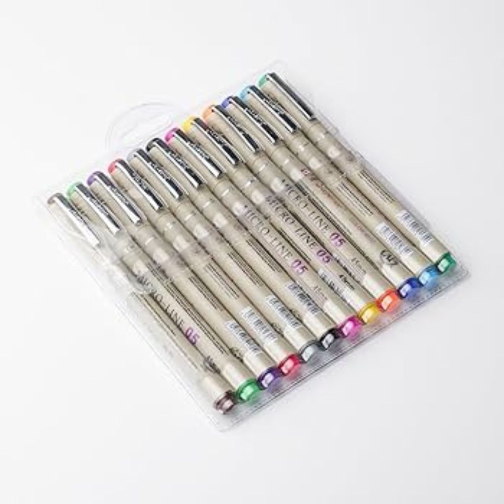 12 Pc Micro Line Pens 0.5mm