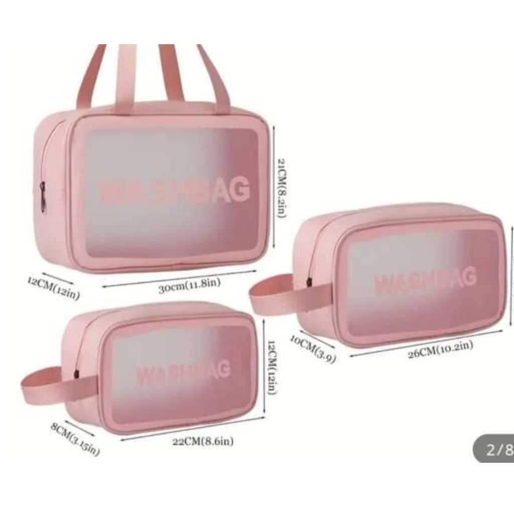 3Pc Wash Bag Set