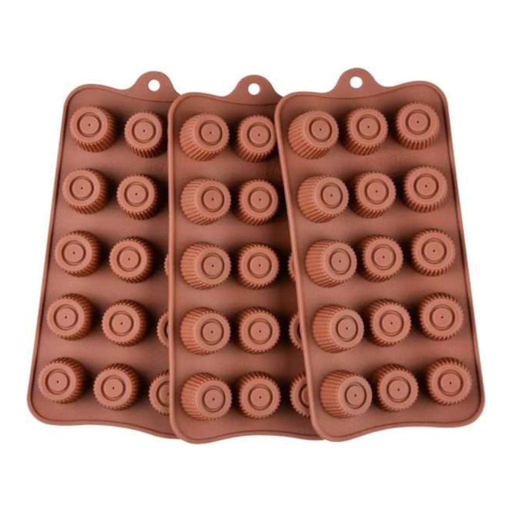 12 Slot Round Silicone Chocolate Mould