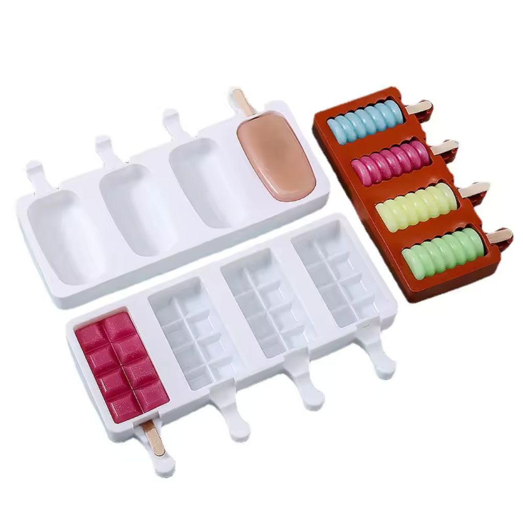 Silicone Ice Cream Mould 4 Slot Chocolate Bar 