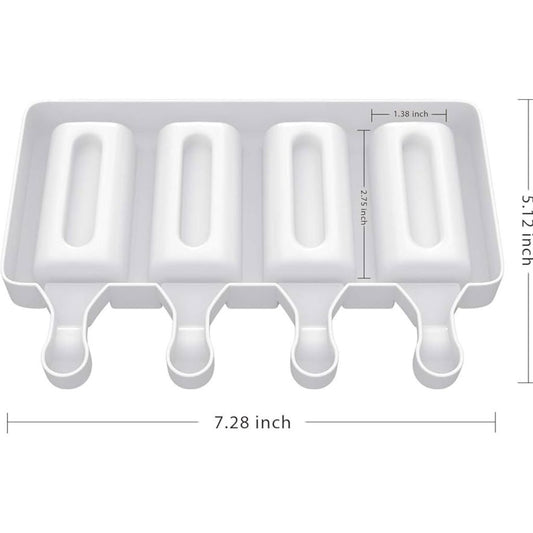 Silicone Ice Cream Mould 4 Slot Rectangle 