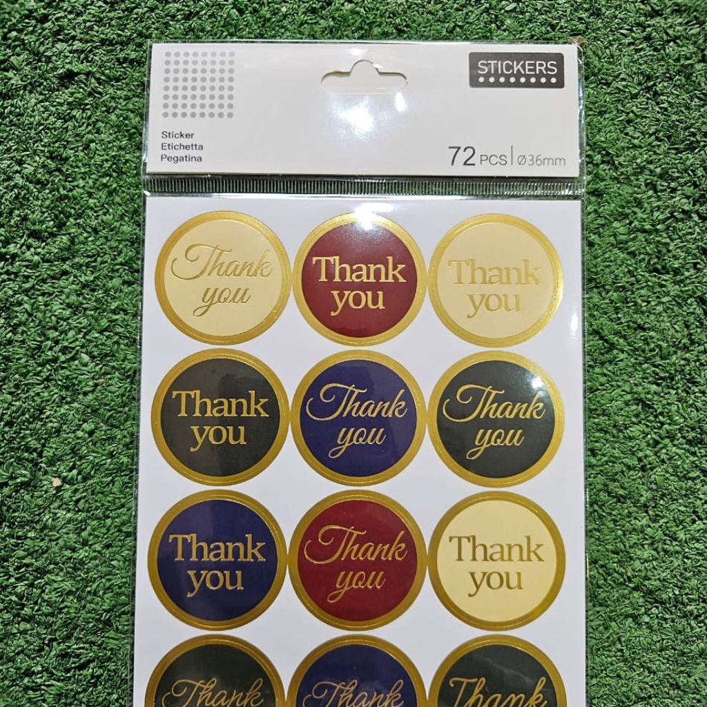 72pc Thank You Stickers