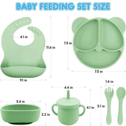 7pc Silicone Baby Feeding set