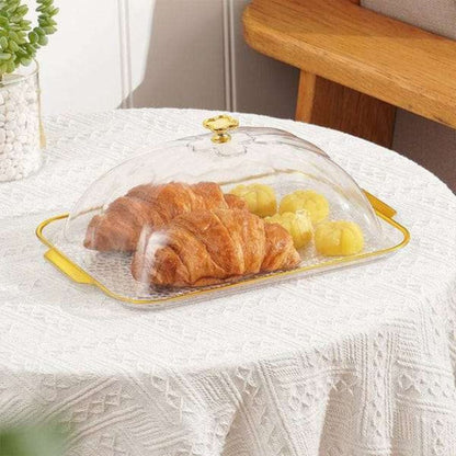 Rectangle Acrylic Cake Dome and Tray Set - Small