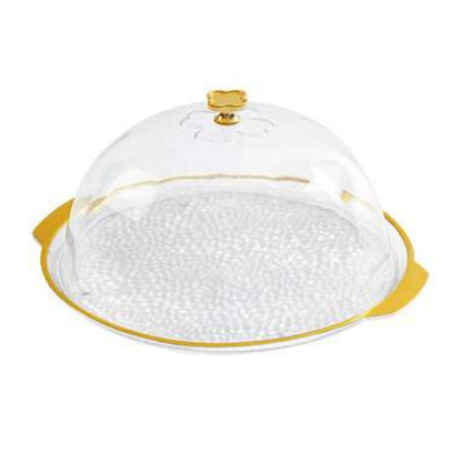 Round Acrylic Cake Dome and Tray Set