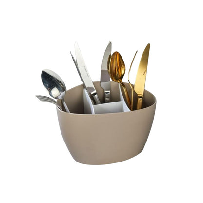 Oval Cutlery Holder With Drainer