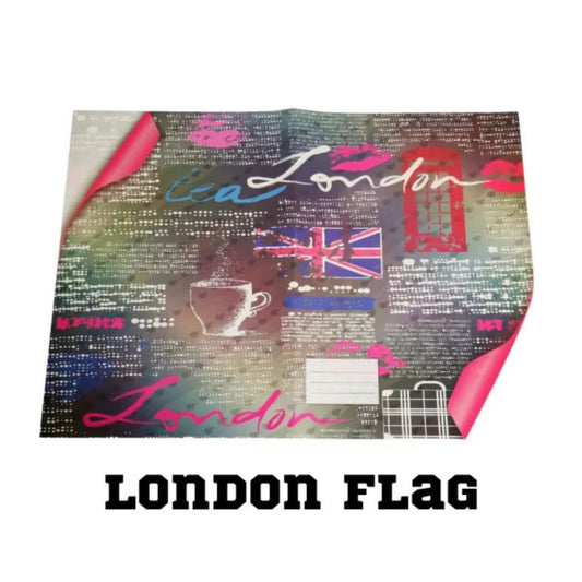 5pc A4 Book Covers- London Flag