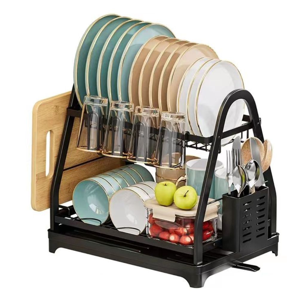 New 2 Layer Triangle Dish Rack