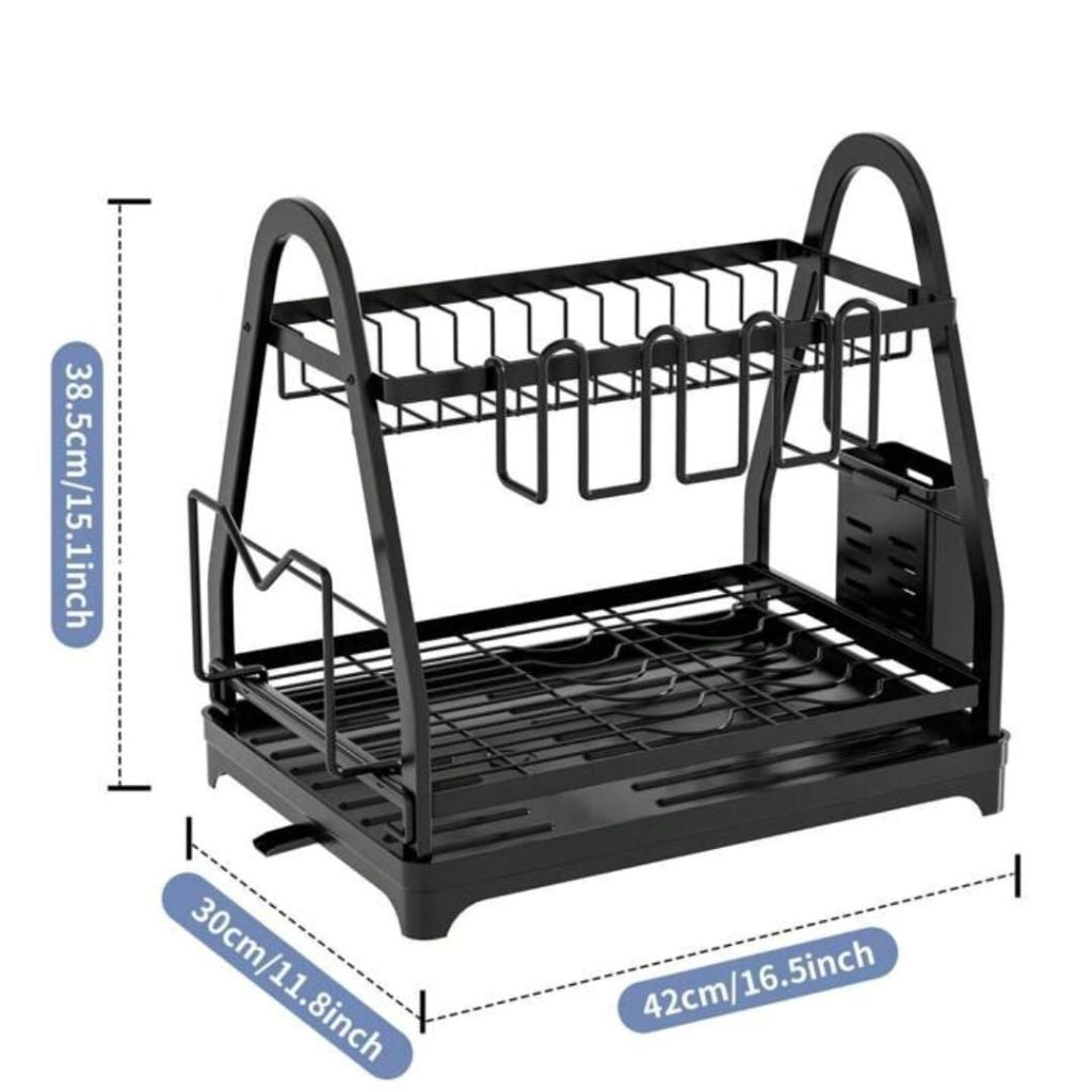 New 2 Layer Triangle Dish Rack