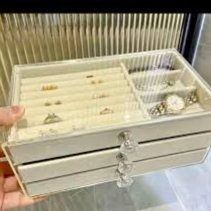 Luxury Acrylic 3 Draw Jewelry Organizer