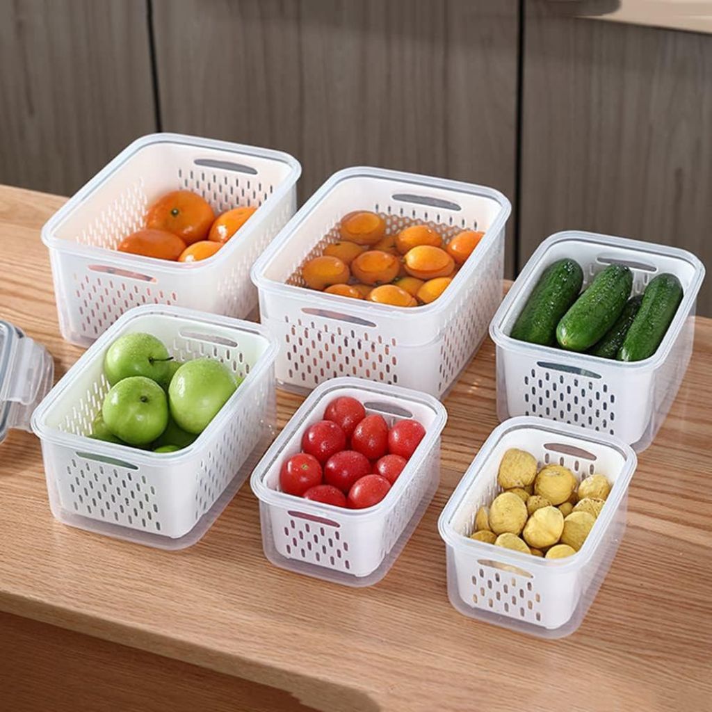 4pc Storage With Draining Baskets