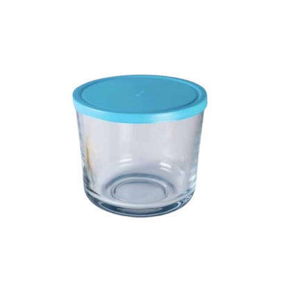 Paprik Glass Storage With Blue Lid