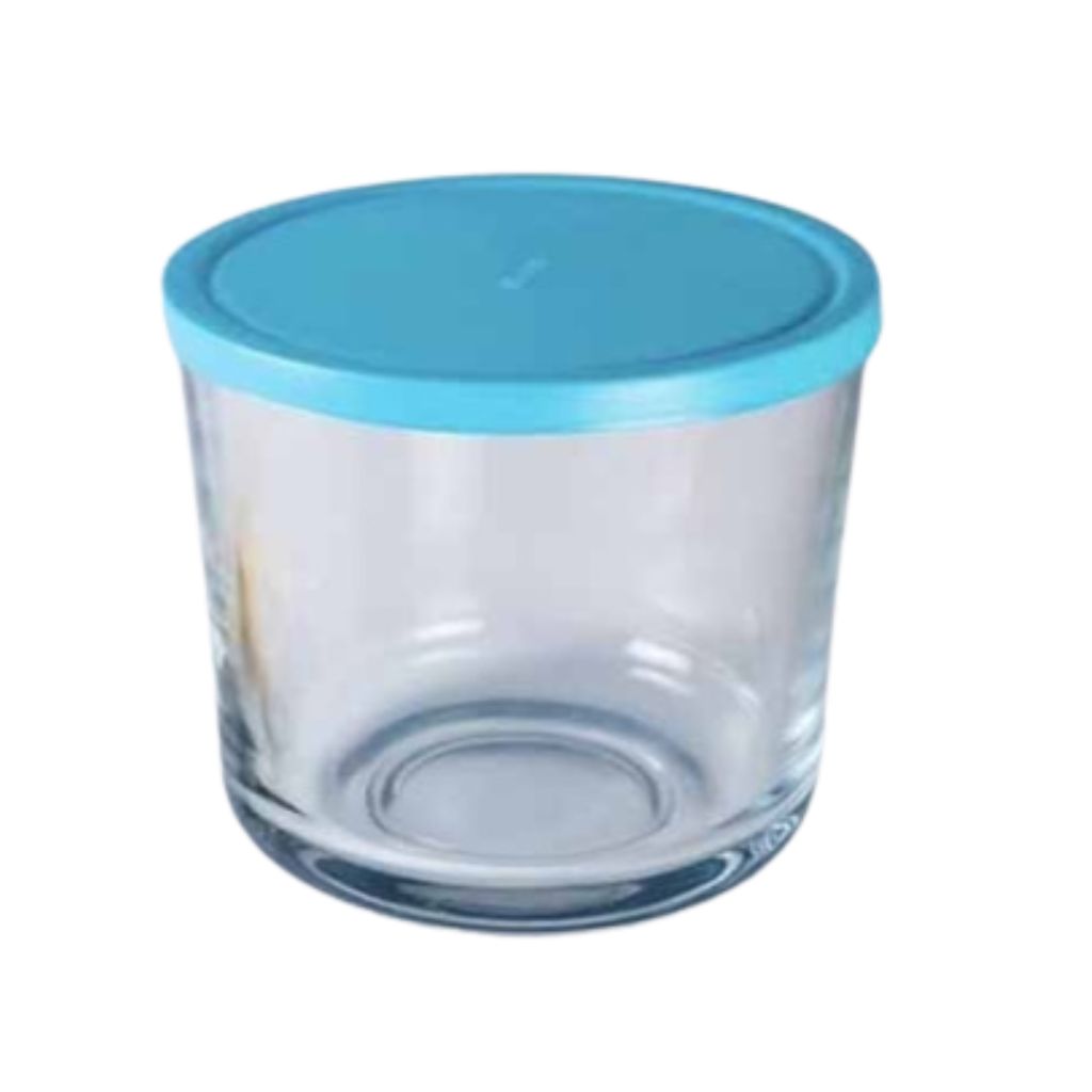 Paprik Glass Storage With Blue Lid