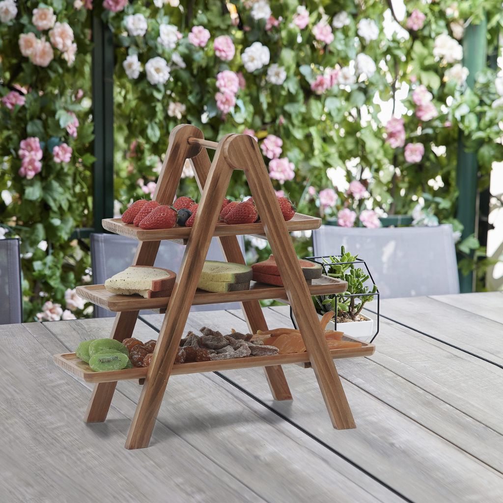 3 Tier Bamboo Serving Tray