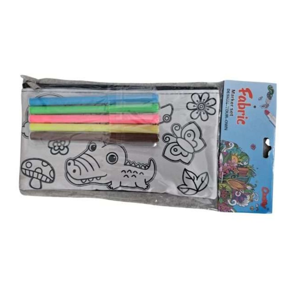 DIY Colour Your Own Pencil Case