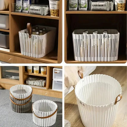 Plastic Storage With Handles-Round