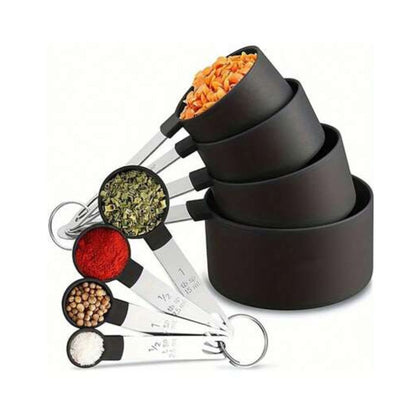 8pc SS Measuring Cup And Spoon Set