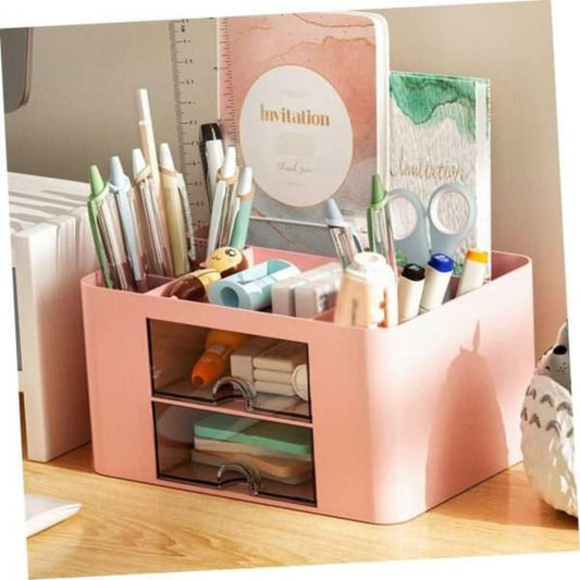 2 Drawer Desktop Pen Holder