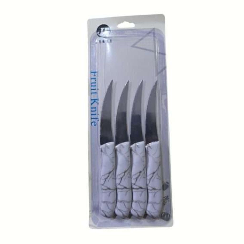 4pc Marble Fruit Knives 