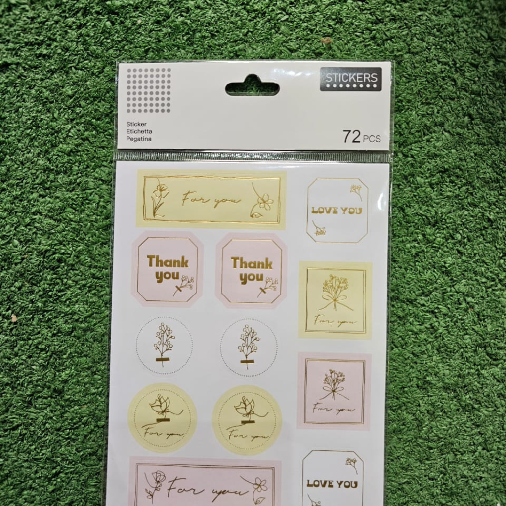 72pc Thank You Stickers