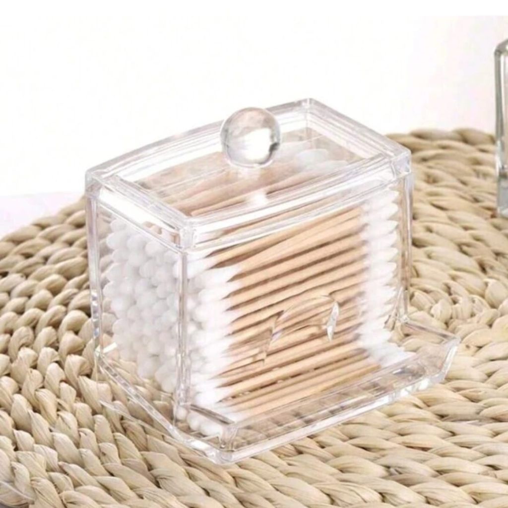 3pc Acrylic Cotton Bud Holder Set