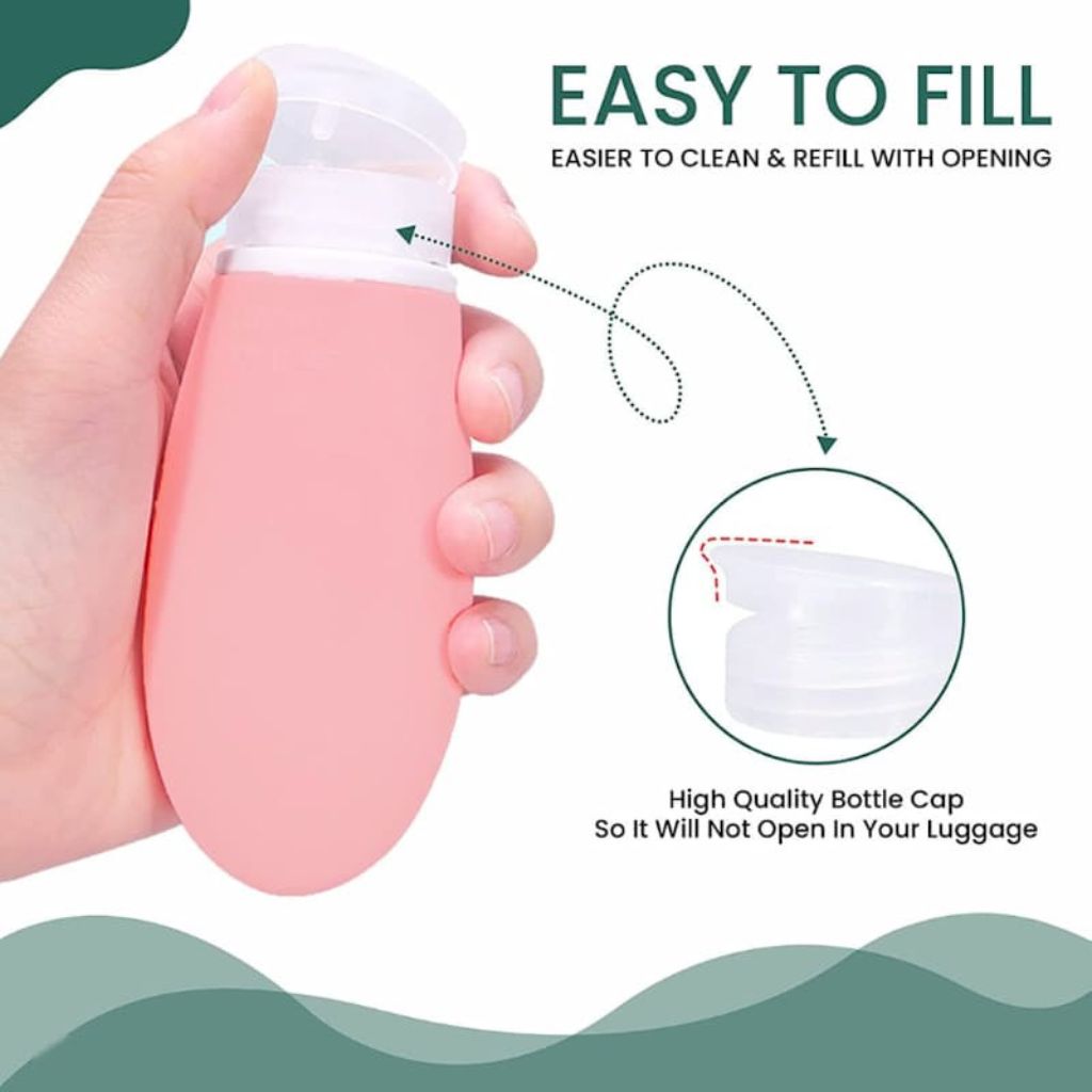 4pc Silicone Travel Bottle - 90ml