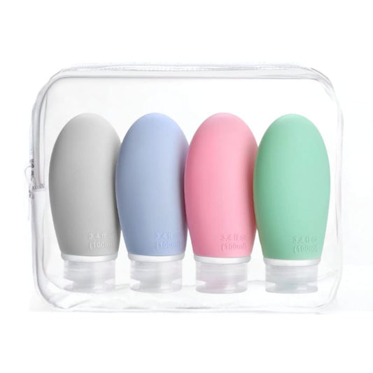 4pc Silicone Travel Bottle - 90ml