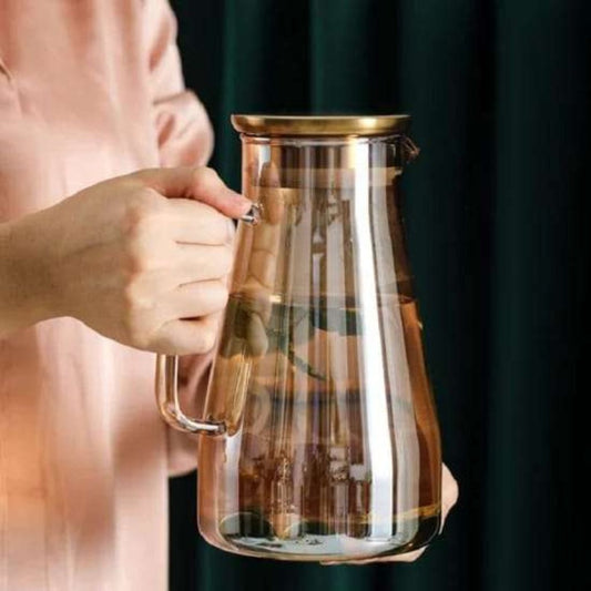 Transparent Teapot with Gold Handle- 1.5l