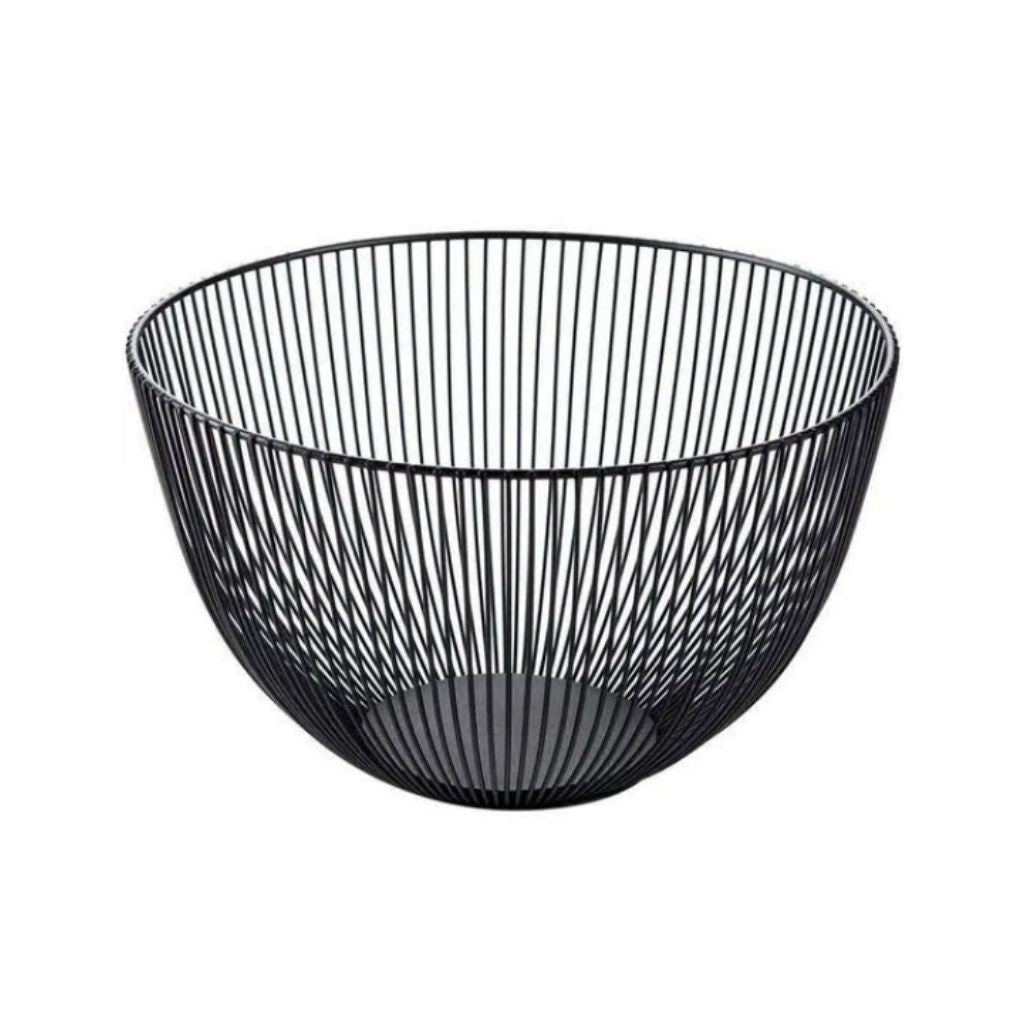 Round Black Fruit Basket