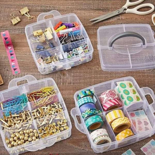 3 Layer Multipurpose Plastic Storage Box - 18 Grids